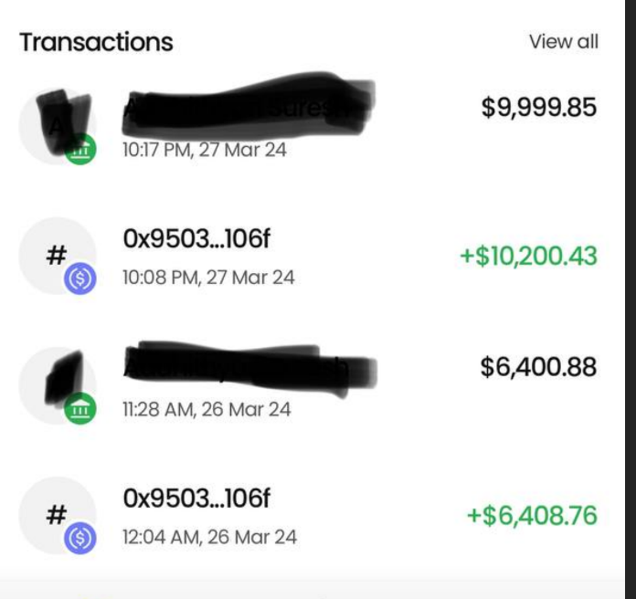 just paid my college tuition in full directly with crypto thanks to <a href="/obvious_money/">Obvious Money</a> 

sent close to $20k in 2 days and txns took ~5 days to go through ( SWIFT )

amazing app ( fr ), UX is buttery smooth, super easy to setup and best part has to be the customer support