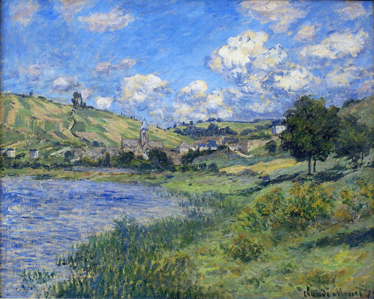 Vetheuil, Paysage, 1879 Get more Monet 🍒 linktr.ee/monet_artbot