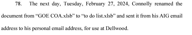 AIG + it's E&S carriers sued Dellwood Ins. and 3 former AIG execs for, among other things, misappropriating trade secrets. Can't speak to the allegations, but will say that your old company will probably go through all of your emails if you leave for a direct competitor.