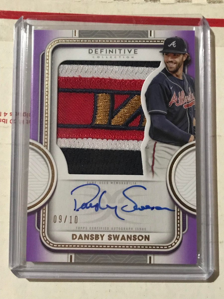 WhitticusCards's tweet image. SOLD! @Topps Definitive Dansby Swanson @LieutenantDans7 Autograph w/Tomahawk relic enclosed! 9/10 @Braves @Cubs @MLB 
ebay.com/usr/nancynewf
instagram.com/whittnesscards
#BeAWhittness #WhittnessCards #WhittUpShott #TheHobby #WhoDoYouCollect #DansbySwanson #AtlantaBraves #MLB