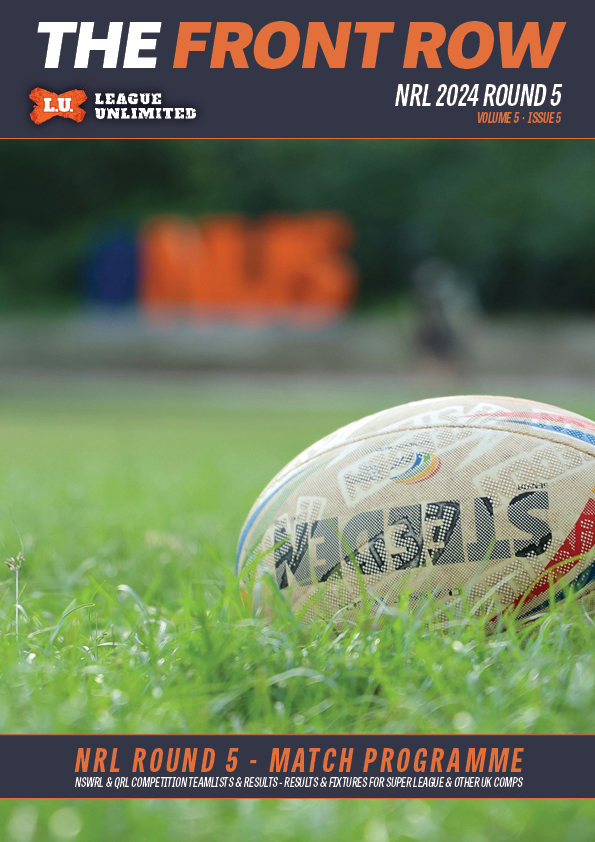 ROUND 5 MATCH PROGRAMME 👀 OUT NOW

Check out this week's edition, covering all 8 #NRL games, along with full recaps of NRL and Super League last weekend, detailed NSWRL &amp; QRL coverage.

One easy-read publication, FREE here: bit.ly/FrontRowMag