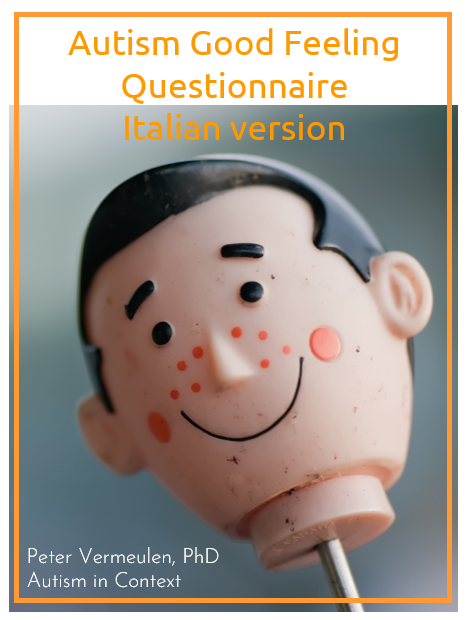 Peter Vermeulen (@peter_autisme) on Twitter photo To celebrate AWAD, I have now added the Italian version of the Autism Good Feeling Questionnaire, thanks to Bert Pichal and Simona Ravera, psicologa at <a href="/autacademy_/">autacademy</a> in Italy.
Free download at autismincontext.be/browse/downloa… To celebrate AWAD, I have now added the Italian version of the Autism Good Feeling Questionnaire, thanks to Bert Pichal and Simona Ravera, psicologa at <a href="/autacademy_/">autacademy</a> in Italy.
Free download at autismincontext.be/browse/downloa…