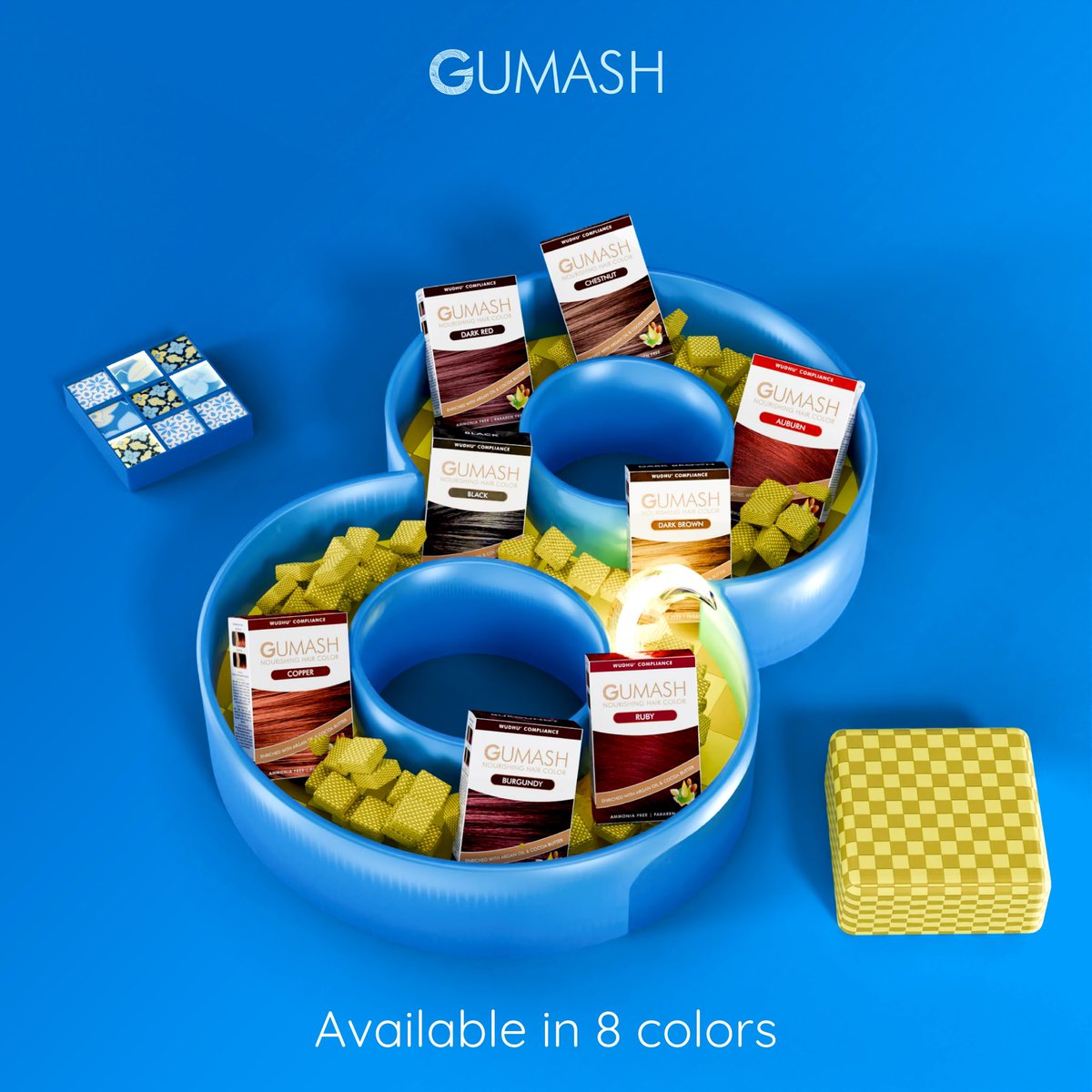 Refresh your color with Gumash Nourishing Hair Color ✨

Available in 8 colors 😉

#gumashcolors 
#gumashlovers
#healthyhair
#haircare
#haircolor
#halalhairdye
#halalhaircolor
#halalhaircolour
#loveisinthehair