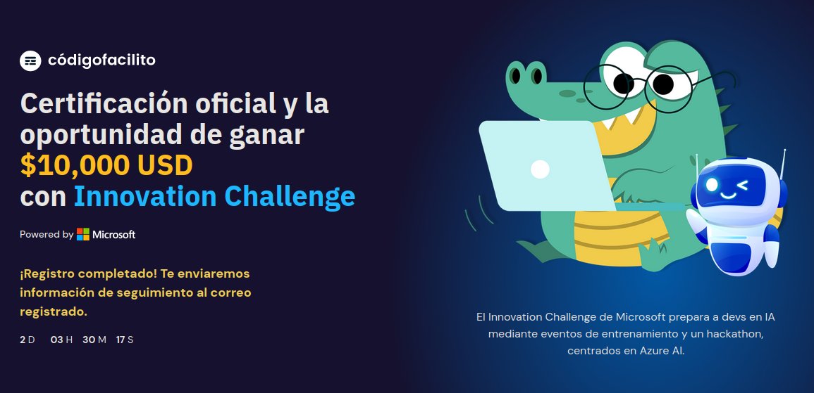Vamos por más!! ^ ^)
codigofacilito.com/challenge