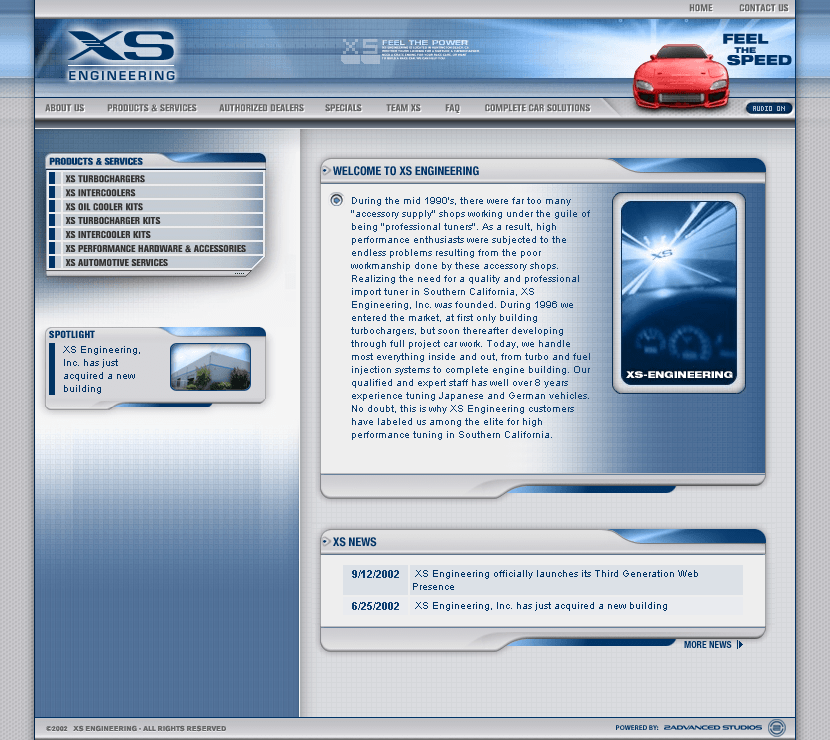 WebDesignMuseum's tweet image. XS Engineering website in 2002

Created by 2Advanced Studios and Shane Mielke.

#WebDesignHistory