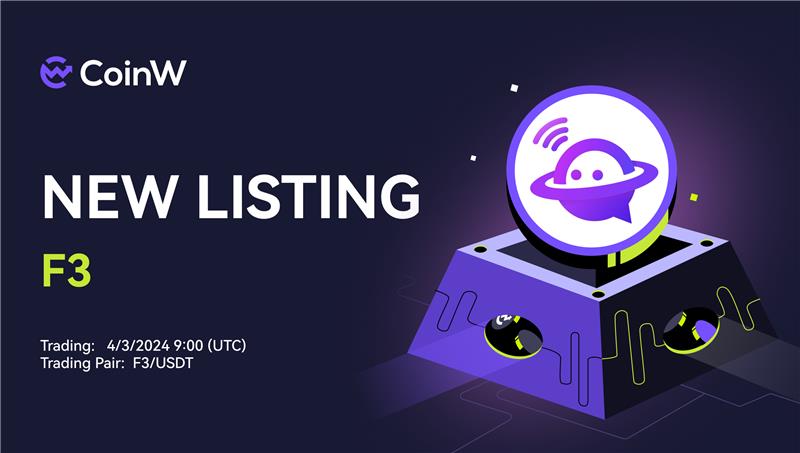 🚨 #CoinW Listing Alert! $F3 @Friend3AI will be Listed on 3rd April 2024, 9:00 UTC. 🔥 RT and join the F3 bounty program and share a 4,000 USDT reward! 🔥 🔸 Deposit: 2nd April 2024, 10:00 UTC 🔸 Trading: 3rd April 2024, 9:00 UTC 🔸 Withdraw: 3rd April 2024, 9:00 UTC 📚…