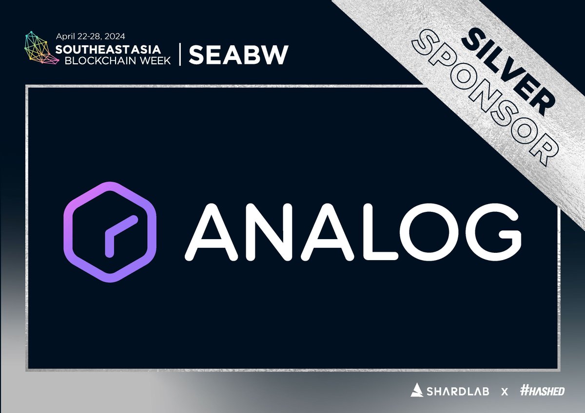 🚀 Excited to announce @OneAnalog as a proud sponsor for #SEABW2024! Analog is pioneering a decentralized, trustless, and interoperable time-based network, enabling a new generation of applications with time as a critical component.