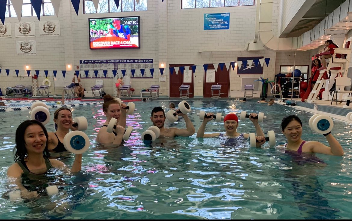 Amazing Aqua fitness with older people living in community in New Haven!