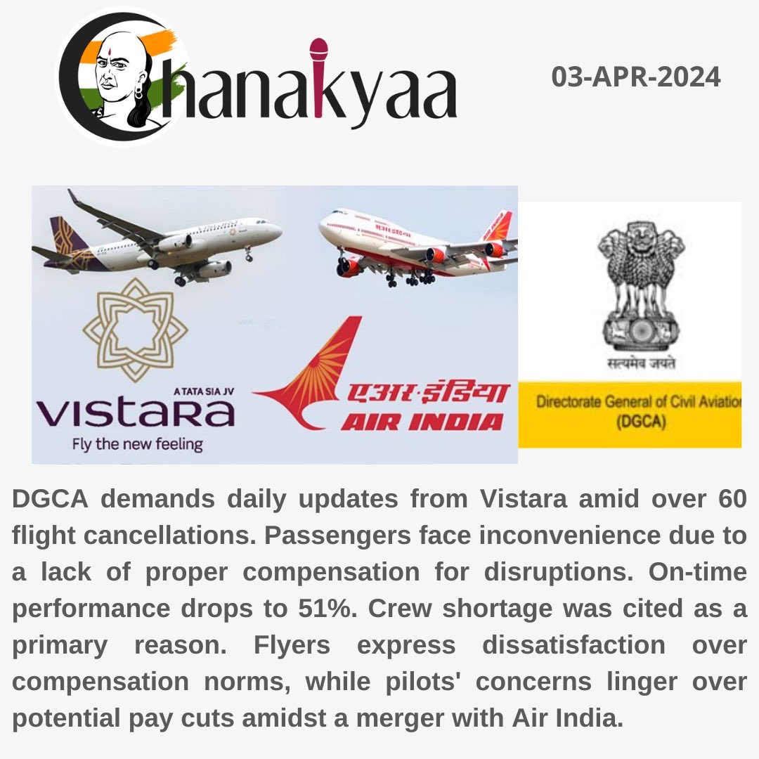 'Vistara Flight Woes' 
#VistaraFlightWoes #DGCAAction #FlightDisruptions #PassengerRights #AviationCrisis #TravelTroubles #FlightDelays #CompensationConcerns
#PilotShortage #AirlineIssues
