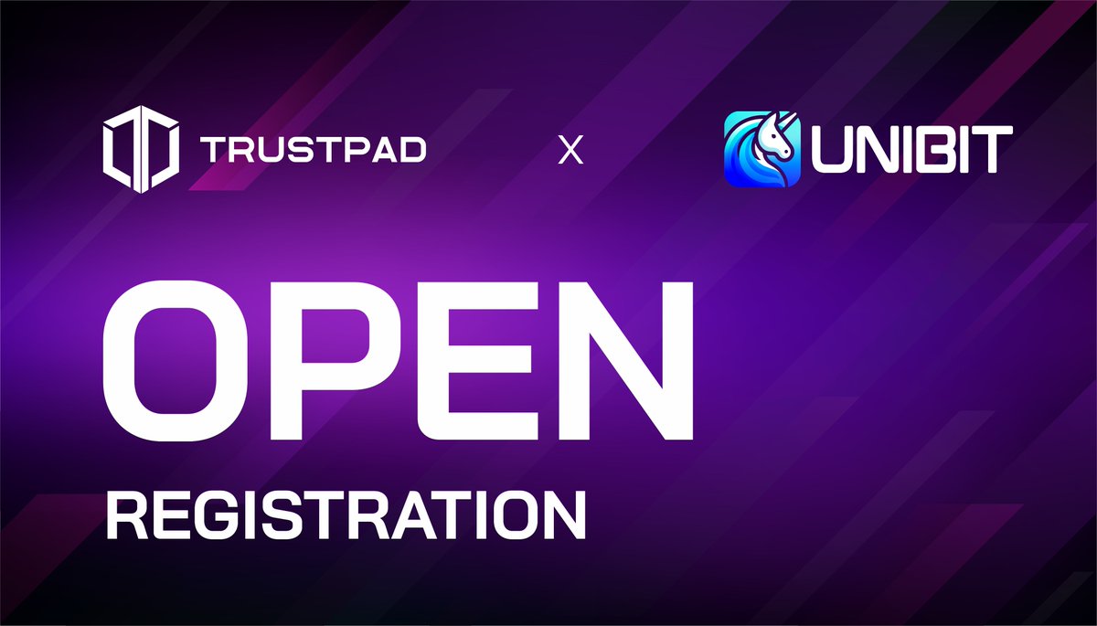 🦄 Registration for the @Unibit_bridge IDO KOL round sale on @TrustPad is LIVE! 🚀 🔥 Register here: trustpad.io/pool/unibit 🟠 #IDO starts: Apr 5, 14:00 UTC 🟠 Min. 20K $TPAD staked needed for Guaranteed Allocation. 🛡️ SAFU Refund Policy: 100% refund within 24 hours