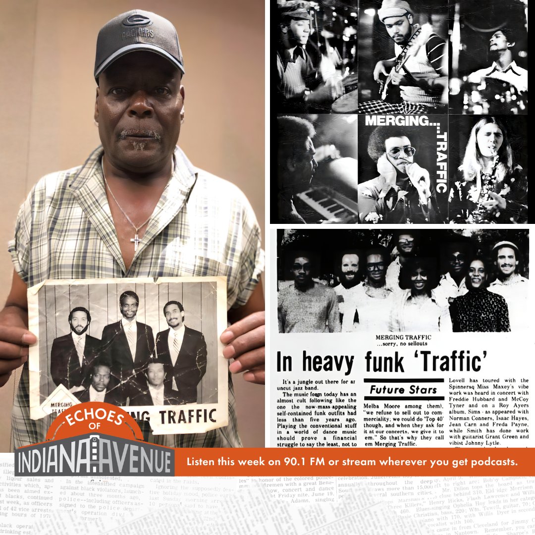 This week on #EchoesOfIndianaAvenue, learn about the history of Merging Traffic, an influential jazz fusion band that thrived in Indianapolis during the 1970s.

📻 Tune in on Sundays at 7 p.m. and Thursdays at 8 p.m. #OnWFYI
📲 Stream the podcast at: bit.ly/3itERQN