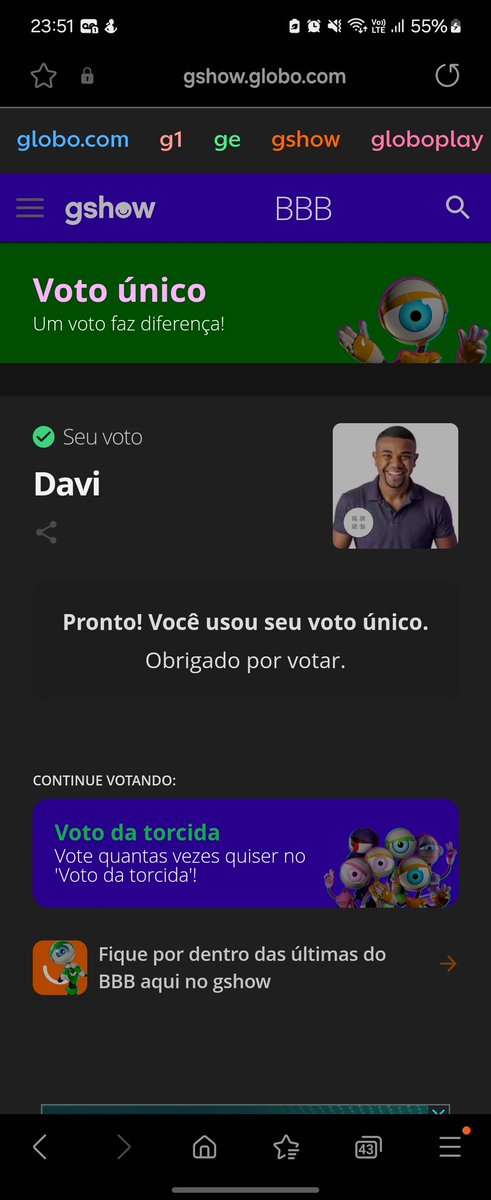 erlinemaranhao's tweet photo. Minha contribuição pra esse #bbb24 #flopado  #ForaDavi https://t.co/n1iZeM4Lrf