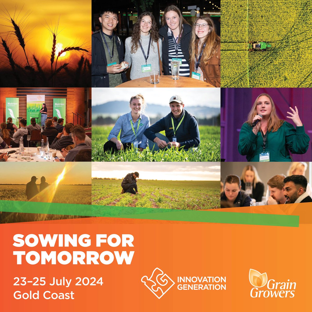 📢TIX AND PROGRAM OUT NOW📢
Young growers, ag professionals &amp; students! Early bird tickets on sale for Innovation Generation 2024 at the Gold Coast 23-25 July! 
Early bird ticket sales close on Wed 1 May - get your tickets today! Get tickets: ggl.pub/3waDdud