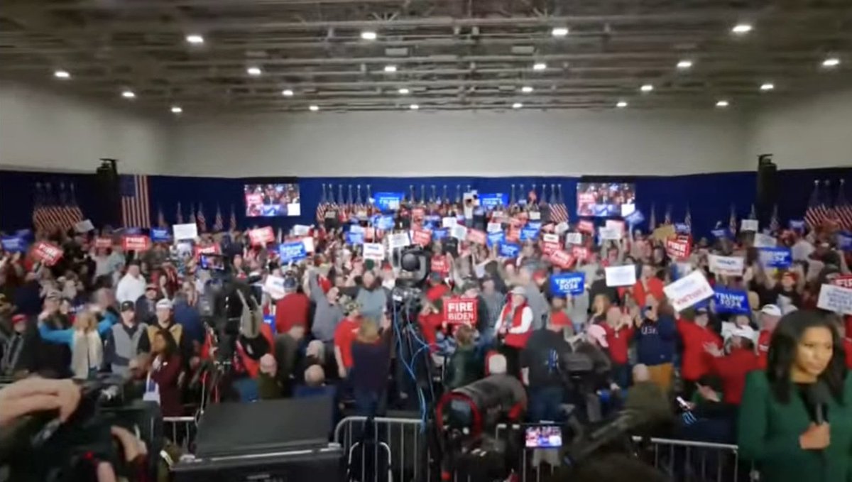 Ha! Trump’s MAGA campaign rally tonight in Green Bay, Wisconsin had a pathetically SMALL turnout — way less than 500 people! Do NOT share this — Trump will be really UPSET! 🤣🤣 #Trump #MAGA