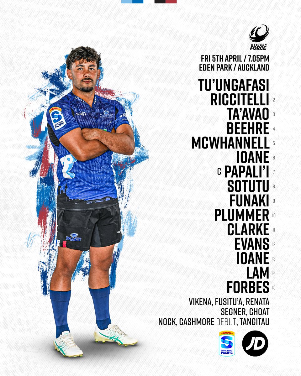 Sotutu, Clarke and Cashmore on a Blues team sheet once again 😍