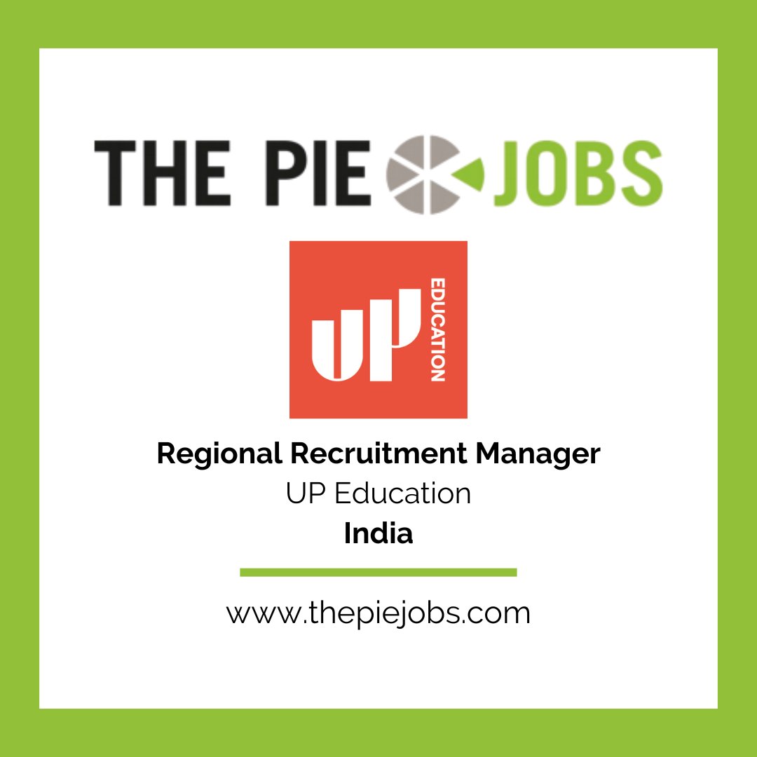 UP Education seeks to hire a Regional Recruitment #Manager to join their team in #India. Learn more about this role and apply by 14 April via The PIE Jobs hubs.li/Q02pB5Hg0 #intled #hiring #newjob