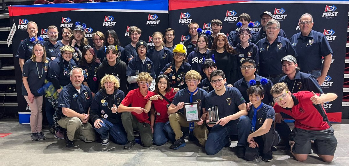 FRC1388's tweet photo. We had so much fun competing at the #LasVegasRegional this past weekend! We were also honored to receive the #GraciousProfessionalism award at the end of the event!  Thank you to the judges for this recognition!
#FIRSTNevada #omgrobots #crescendo #EagleRobotics #team1388 https://t.co/zszlZmBfc9