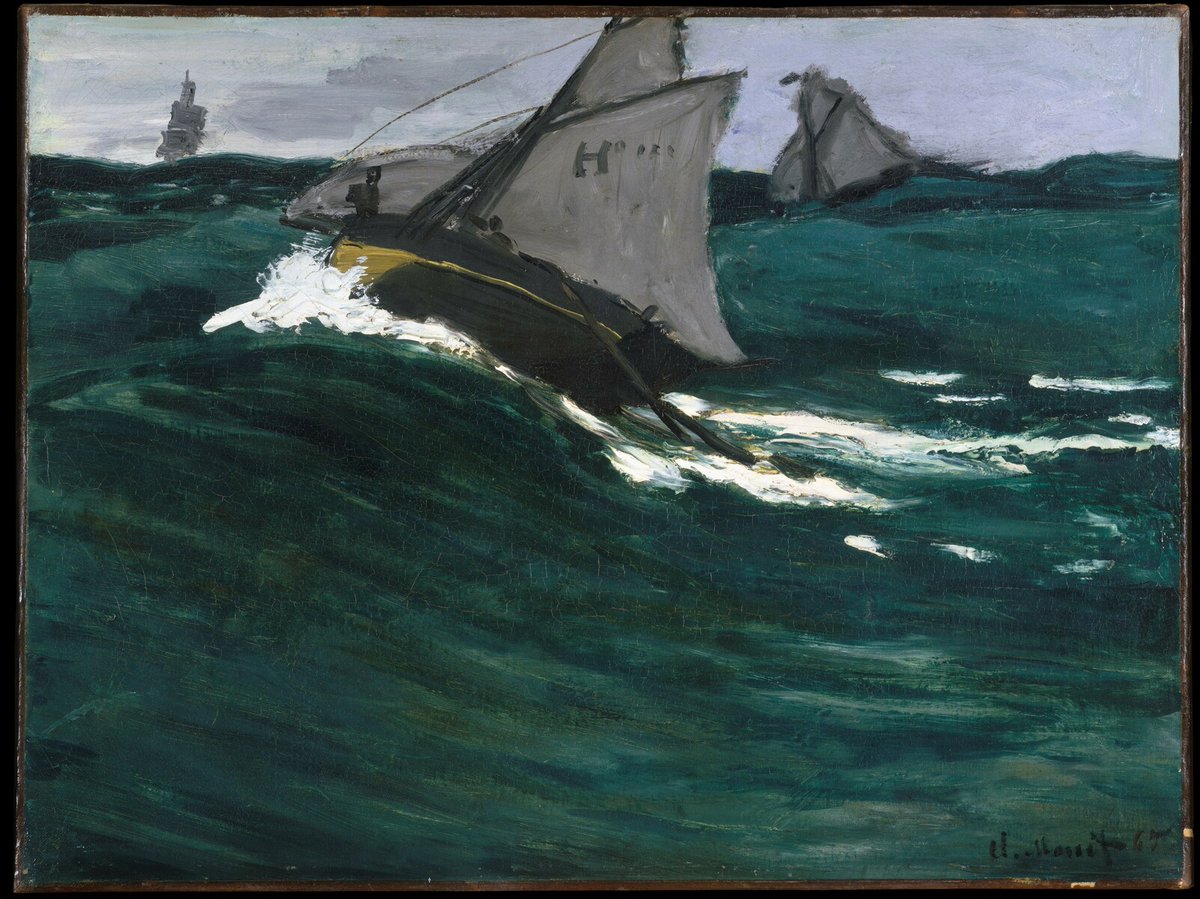 The Green Wave, ca. 1866–67 Get more Monet 🍒 linktr.ee/monet_artbot