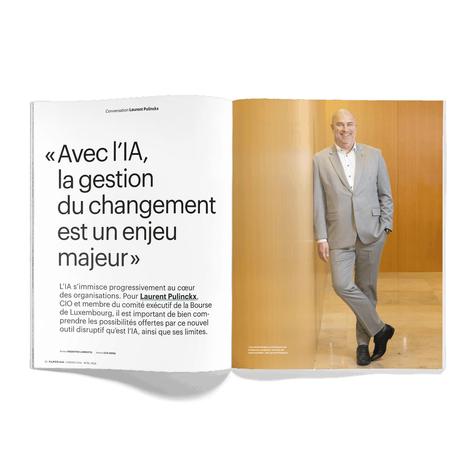 If you pick up @Paperjam_lu's newest supplement, you might see a familiar face within its pages! In the 1st ‘Leading CIOs’ supplement, our CIO @PulinckxLaurent discusses the importance of change management when it comes to AI. More 👇 bit.ly/3vBA7PQ