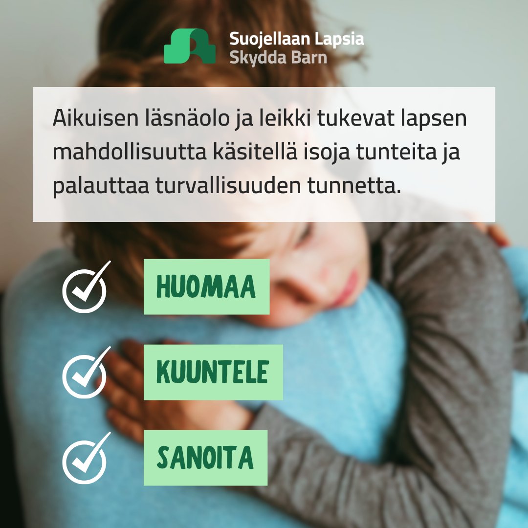 Eilisen uutiset järkyttävät syvästi ja ajatuksemme ovat uhrien ja heidän läheistensä luona. Lapset ja nuoret tarvitsevat turvallisen aikuisen läsnäoloa. Huomaa, kuuntele, sanoita – ohjeistus auttaa käsittelemään huolestuttavien uutisten herättämiä ajatuksia & tunteita lapsen…