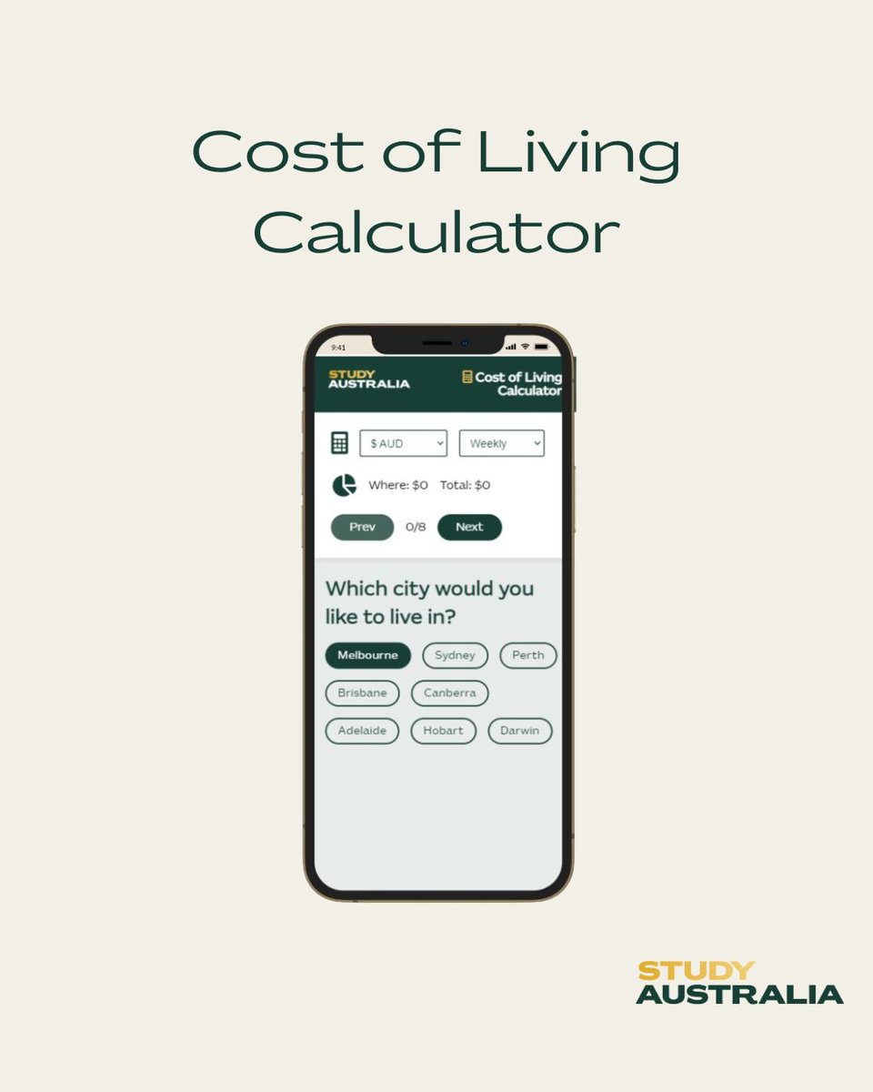 Our Cost of Living Calculator can help international students prepare ahead of arriving in Australia. The tool can help students budget and estimate how much their lifestyle choices will cost here ➤ ow.ly/v6hg50R6eMX