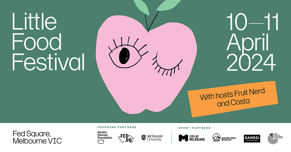 Looking for something fun and healthy to do these school holidays with kids? Head to Little Food Festival at @FedSquare! Full program here: littlefoodfestival.com/program