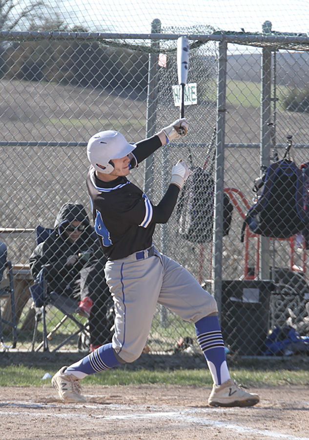 SCIStephanie's tweet photo. BSB: Luke Schmidt of @MalcolmBaseball watches the ball sail over the centerfield fence against Lincoln Christian April 2. #malcolmclippers #bigfly #windwhatwind https://t.co/2gm3ZLKtHq