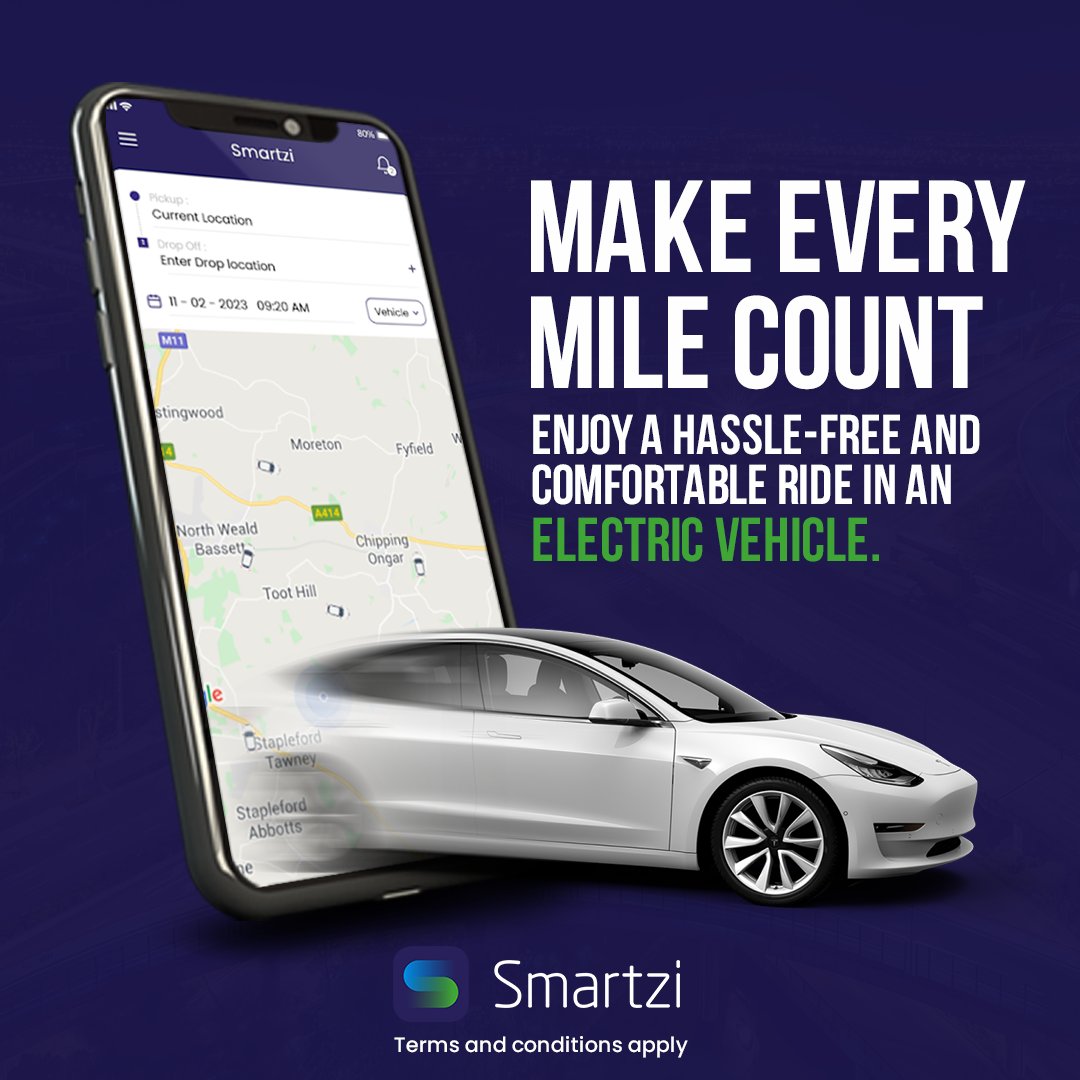 Ever wished for a ride-hailing service that will stop testing your patience? A service that won't keep you waiting long? Smartzi EVs offer comfortable journeys with on-time #pick-up and #drop-off to your destination of choice.
