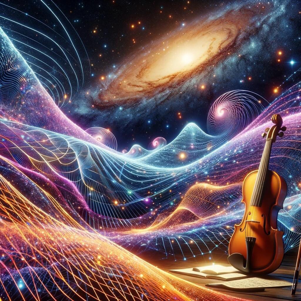@ w b burns 

The Vibrant Threads of Reality: Superstrings and Symmetry 🎻

Unveiling the cosmic tapestry, we discover a universe intricately stitched by the finest threads conceivable: superstrings.

🪢 Symphony of Strings