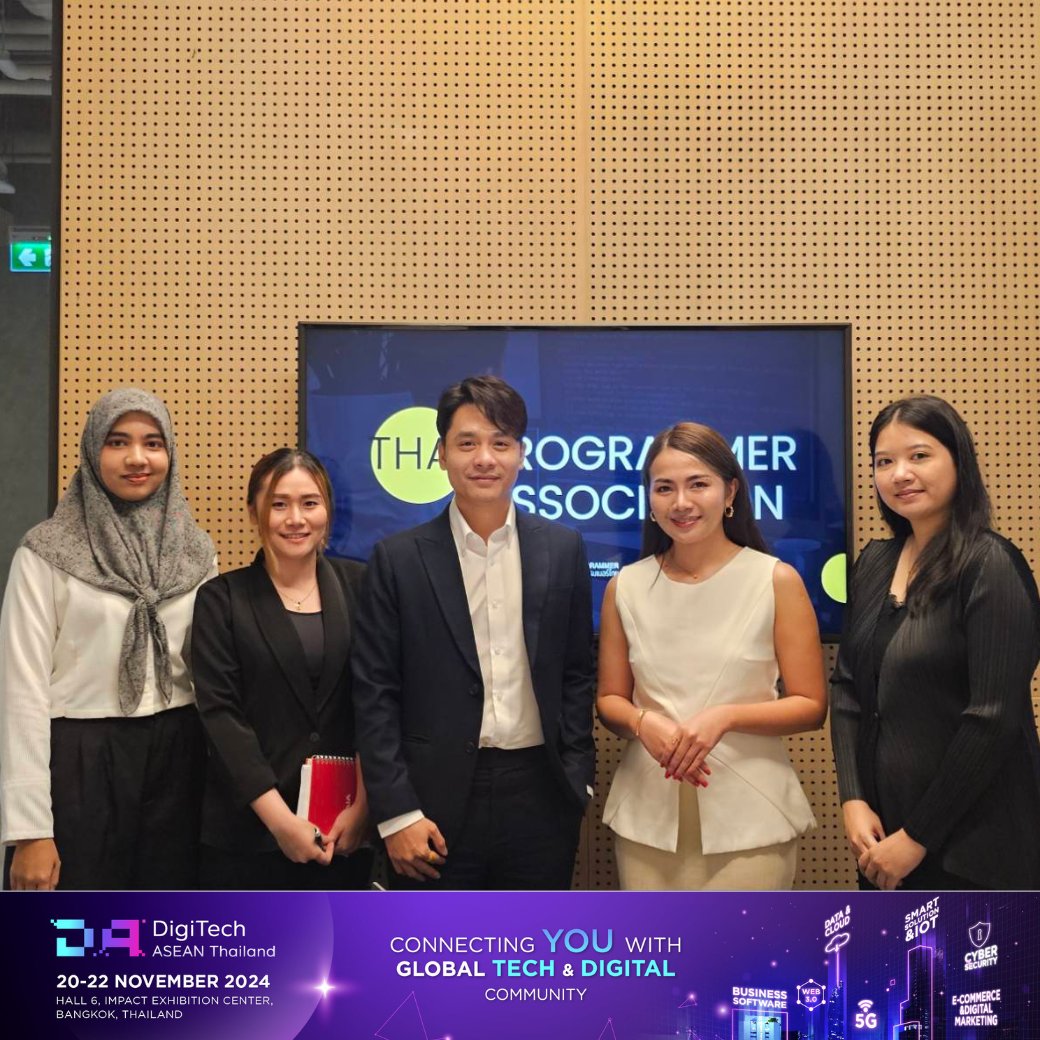 ทีมงาน DigiTech ASEAN Thailand เข้าพบ
คุณพงษ์ศิริ พิสุทธิ์อัครธาดา นายกสมาคม  สมาคมโปรแกรมเมอร์ไทยเพื่อเรียนปรึกษาหารือการจัดงาน DigiTech ASEAN Thailand และ AI Connect 2024 

#DigiTechASEANThailand #TechEvent #TechnologyConference #TechNetworking #DigitalTransformation