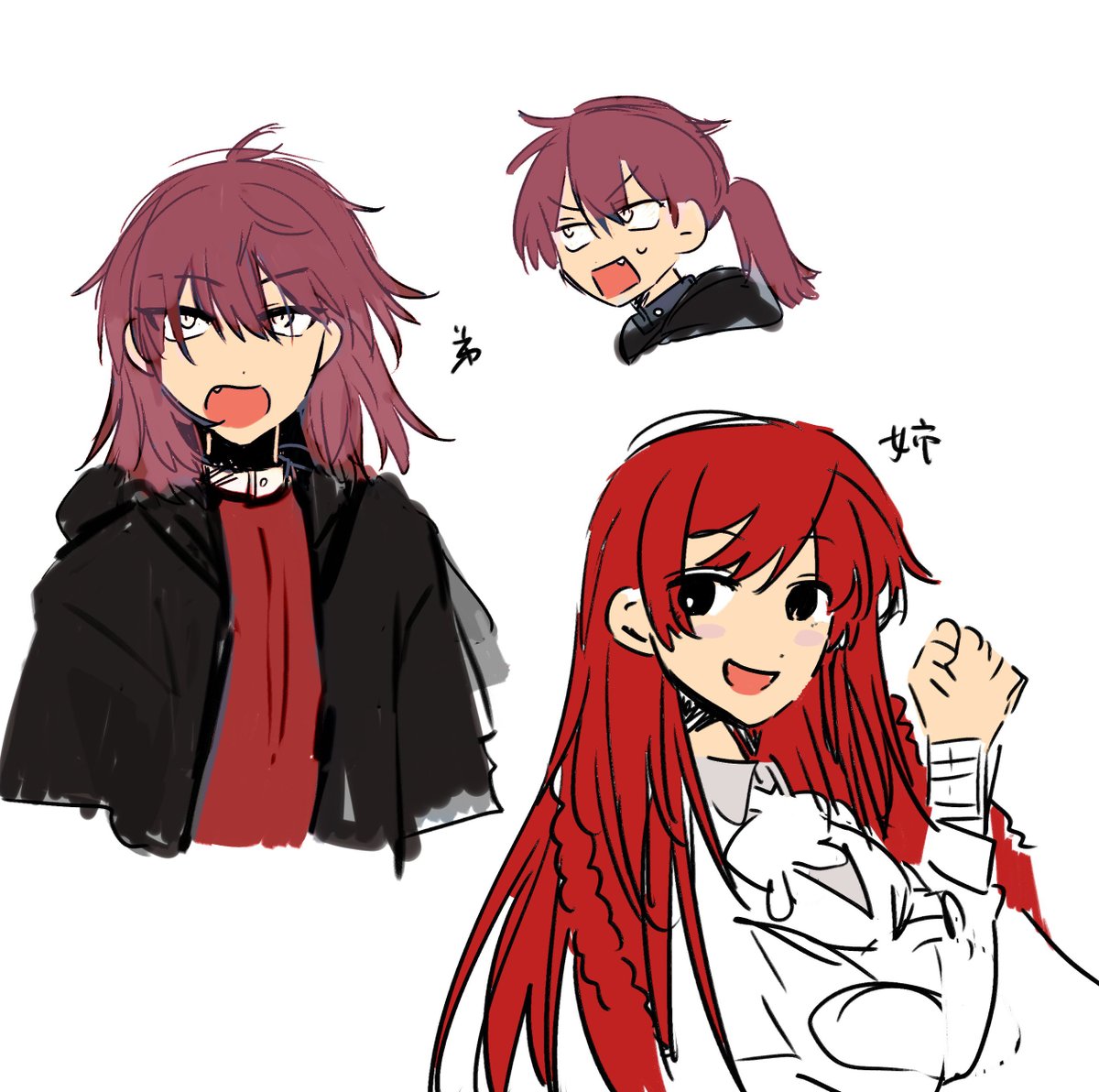 maduzu's tweet photo. #L_OD (再) 一番最初のキャララフ　イツカは最初いなかったんだなぁ～ https://t.co/dwV2hDNW3m
