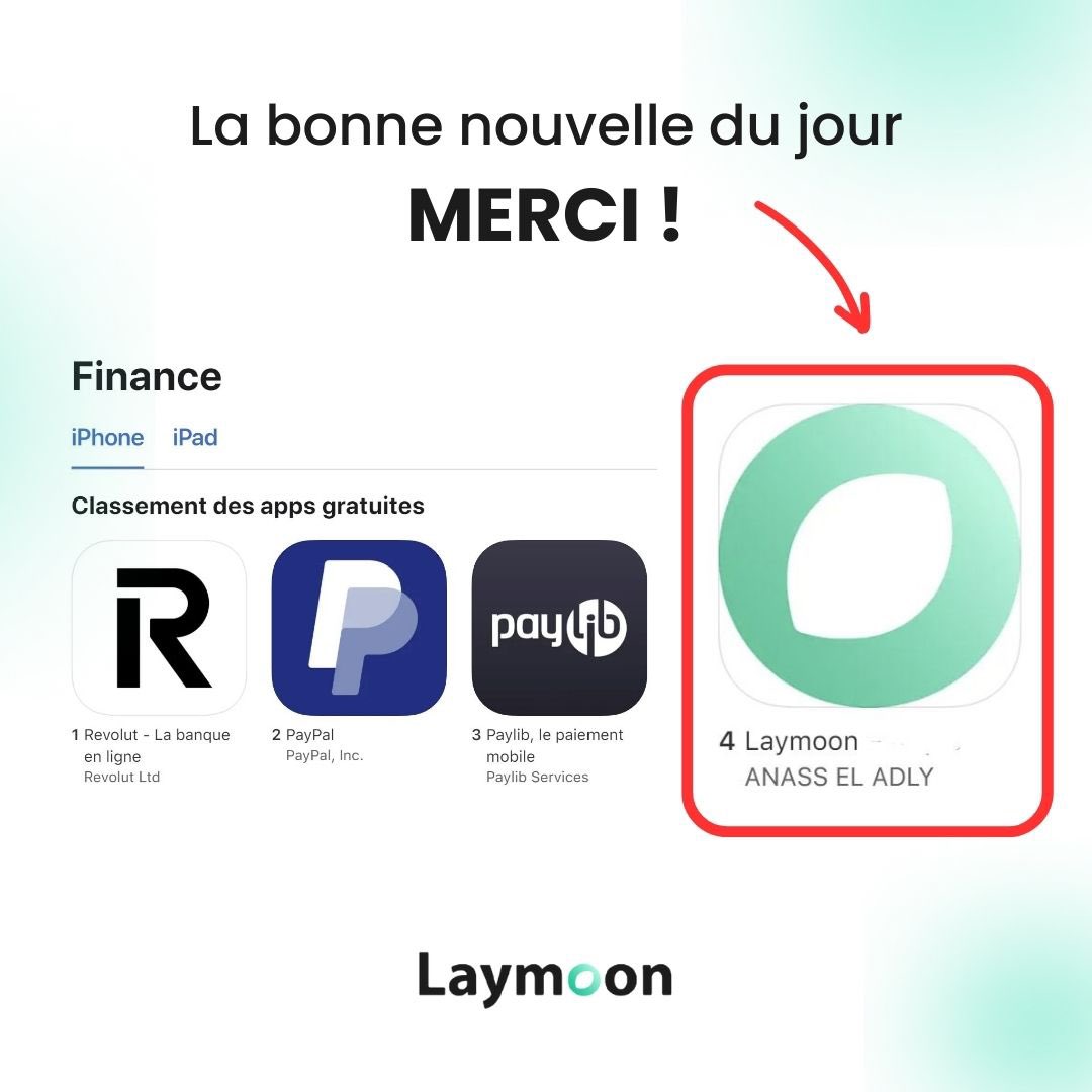 Laymoon__'s tweet image. Ah oui, on a passé le week-end en Top 4 de l’AppStore dans la catégorie « Finance »