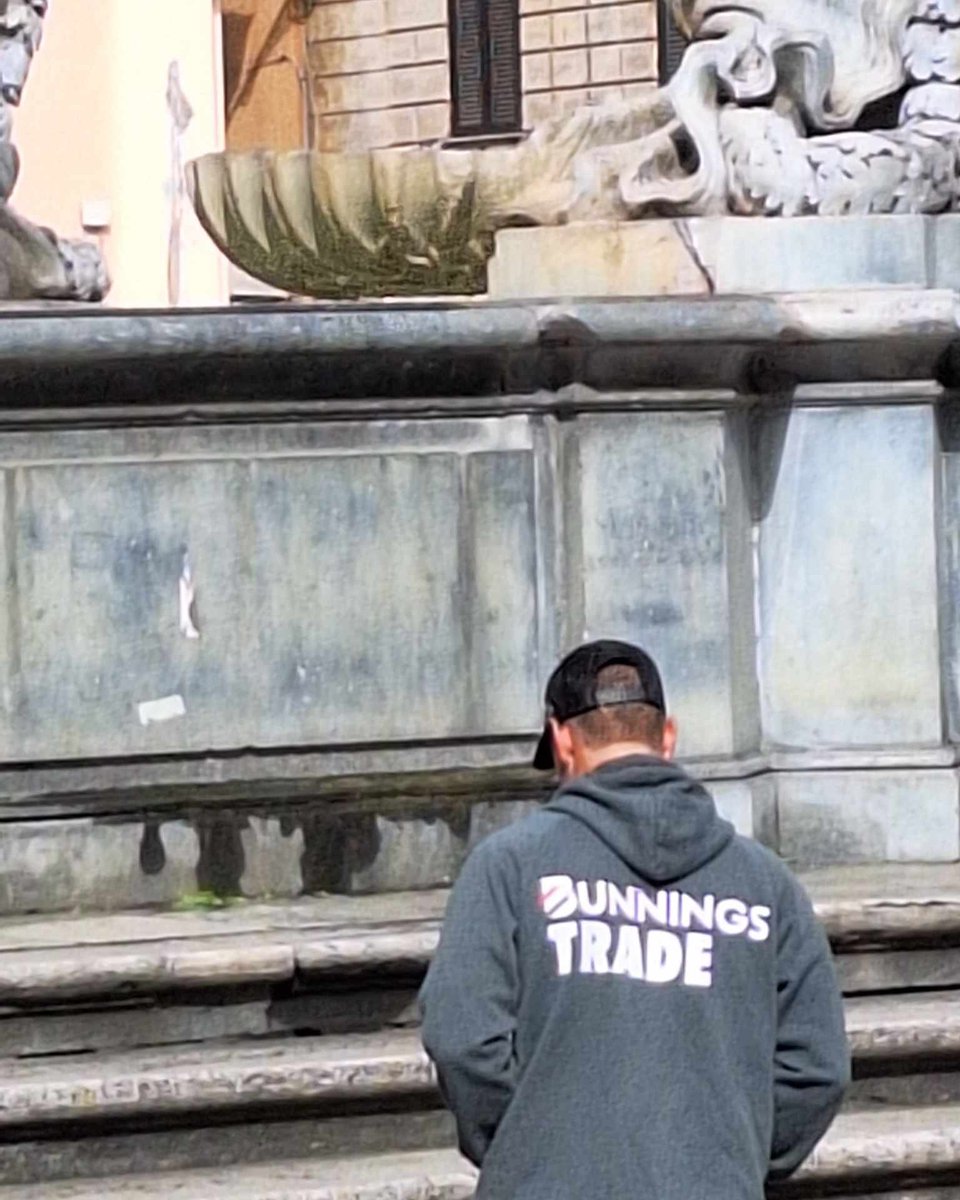 Bunnings trade hoody spotted on a Euro trip. This stop Rome