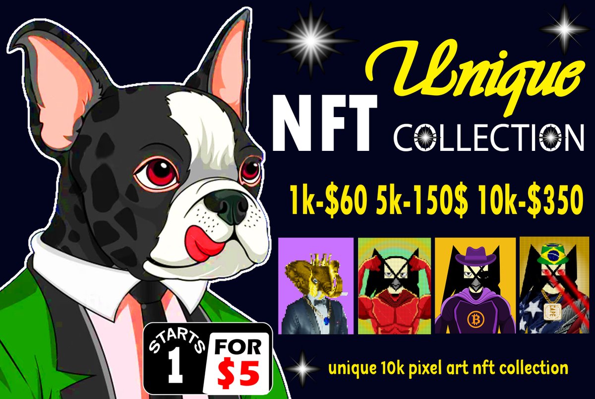 I will create custom nft generate 10k nft pixel, 10k nft collection

✅👉Order and more information:fiverr.com/s/EB5oxe

#nft #nfts #nftcommunity #nftcollector #nftmarketplace #nftgallery #metaverse #metamask #blockchainnews #cryptoart #cryptonft #nftcrypto #apenft
