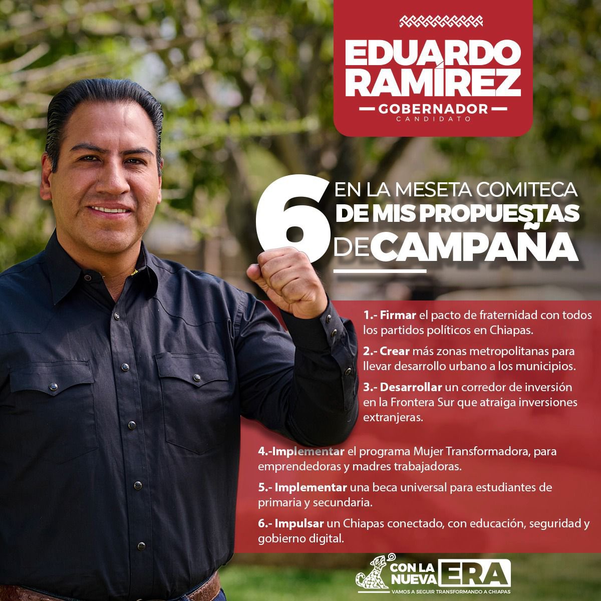 ramirezlalo_'s tweet photo. Con la #NuevaERA buscamos fortalecer a #Chiapas

Te comparto las propuestas que anuncié en la Meseta Comiteca a favor de nuestro pueblo. 🙌🏼 🐆 https://t.co/vLgd2dk8SD