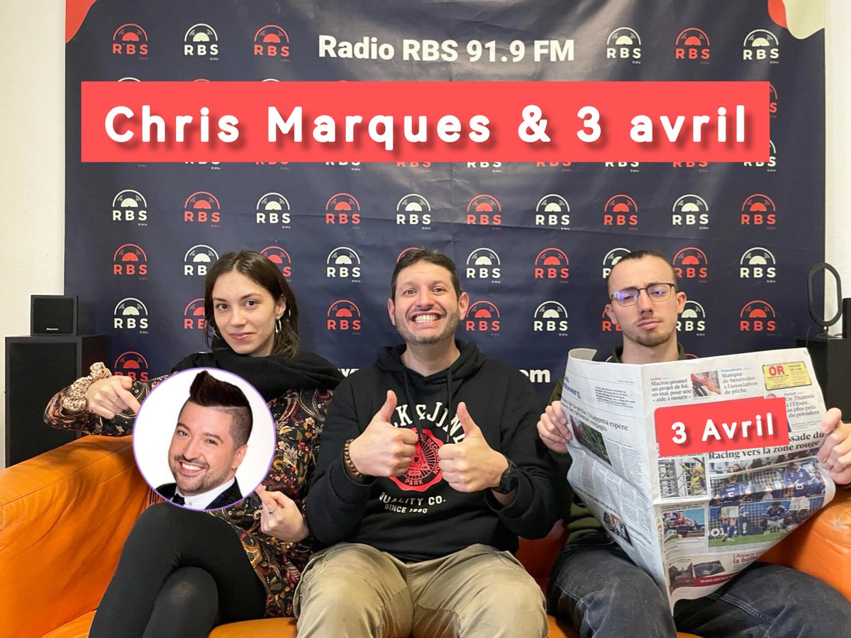 Le Morning de Talri :    
🚨 Bonjouuuuuuuuur Straaaaaasbouuuuuuuurg 
📻 CHRONIQUE DU JOUR 🎙️ Radio Bankable Strasbourg  &amp; Ça, ça s'est passé ce jour là : Chris Marques &amp; 3 Avril (8H15 &amp; 8h45) 
Météo du jour 🌤️🌡️ :  9° Mini et 14° Maxi