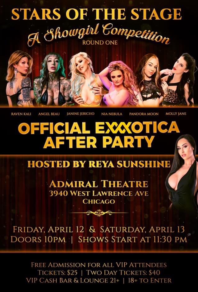 Ill be performing at the official after party and also on the expo floor at @EXXXOTICA