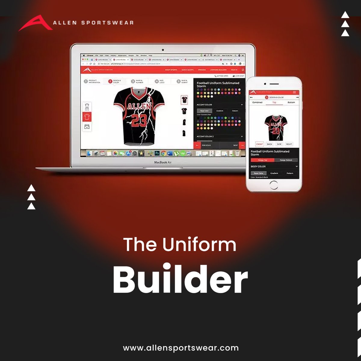 Get custom team #sportsuniforms with our easy-to-use design tool! Add logos and personal touches for a united and confident team.

👉𝐓𝐫𝐲 𝐨𝐮𝐫 𝐔𝐧𝐢𝐟𝐨𝐫𝐦 𝐁𝐮𝐢𝐥𝐝𝐞𝐫 𝐧𝐨𝐰 𝐚𝐧𝐝 𝐬𝐭𝐚𝐧𝐝 𝐨𝐮𝐭 𝐨𝐧 𝐭𝐡𝐞 𝐟𝐢𝐞𝐥𝐝!

#customizeuniform #customizeyourlook