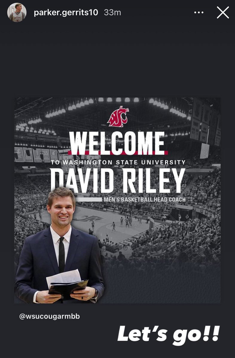 Dylan Haugh (@dylanhaugh) on Twitter photo ICYMI: <a href="/ParkerGerrits/">PARKER GERRITS</a> told us he’s committed to WSU no matter what. Cool thing for him? David Riley also offered him a scholarship out of high school. He posted this on his instagram. ICYMI: <a href="/ParkerGerrits/">PARKER GERRITS</a> told us he’s committed to WSU no matter what. Cool thing for him? David Riley also offered him a scholarship out of high school. He posted this on his instagram.