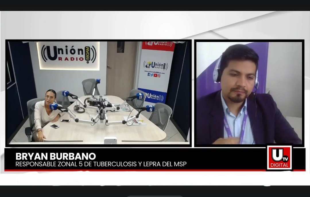 BryanBurbanoR's tweet photo. Entrevista por el dia mundial de la Tuberculosis.🫶🩺🎤
#tuberculosis 
#unionradio 
https://t.co/4mvwhYPtXw https://t.co/8mE7VCgCvB