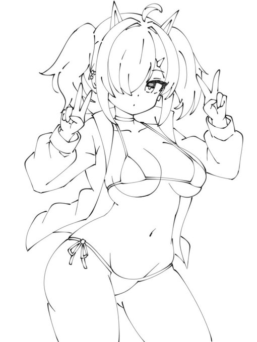 MB部の塗り絵は肌塗りの練習に最適!!
ご自由にお使いください🤗 