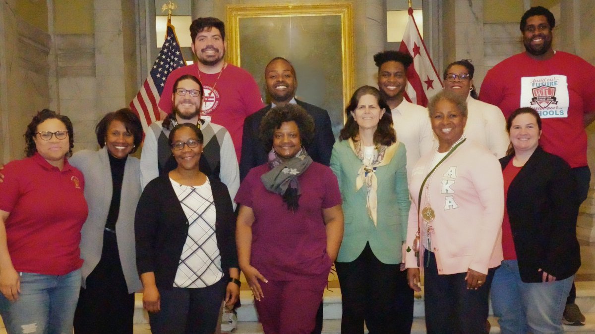 The @WTUTeacher Contract Bargaining Team is grateful we had an opportunity to meet with DC Councilmember Parker to discuss our contract concerns including IMPACT (DCPS' teacher evaluation system) as well as his new truancy legislation. #realsolutionsforkids, #redfored