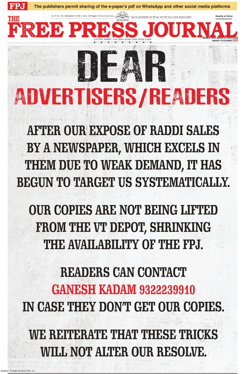 Free Press Journal tweet media