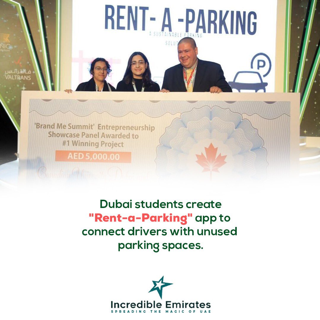 Students in Dubai developed an app called 'Rent-a-Parking' to address citywide parking issues. The platform allows residents to rent out their unused parking spaces to drivers, offering a win-win for both parties.

#incredibleemirates #incredibleuae #uaelife #incrediblepeople