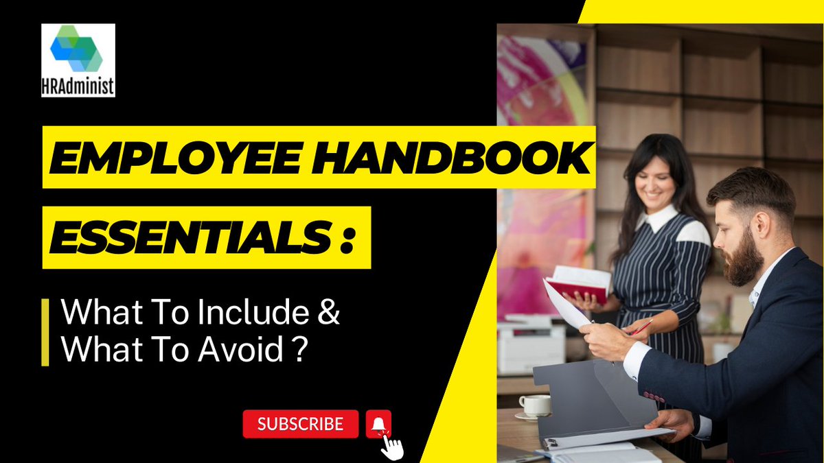 Here are some common but critical policies 🧾 that you must ☑️ include & 🙅not included in your 📖employee handbook 👇
youtu.be/gn6wS2C4ieo?si…
#hradminist #humanresourcesmanagement #policiesandprocedures #HRPolicies #HumanResources #hrprofessionals #policies #HRPolicy