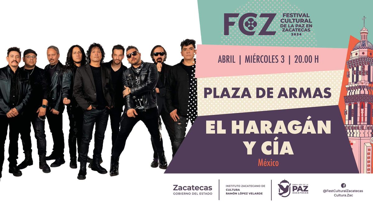 Sorpresa rocanrolera para la bandota haragana de #Zacatecas nos vemos mañana en Festival Cultural de La Paz Zacatecas 2024! NO FALTES! 🌵