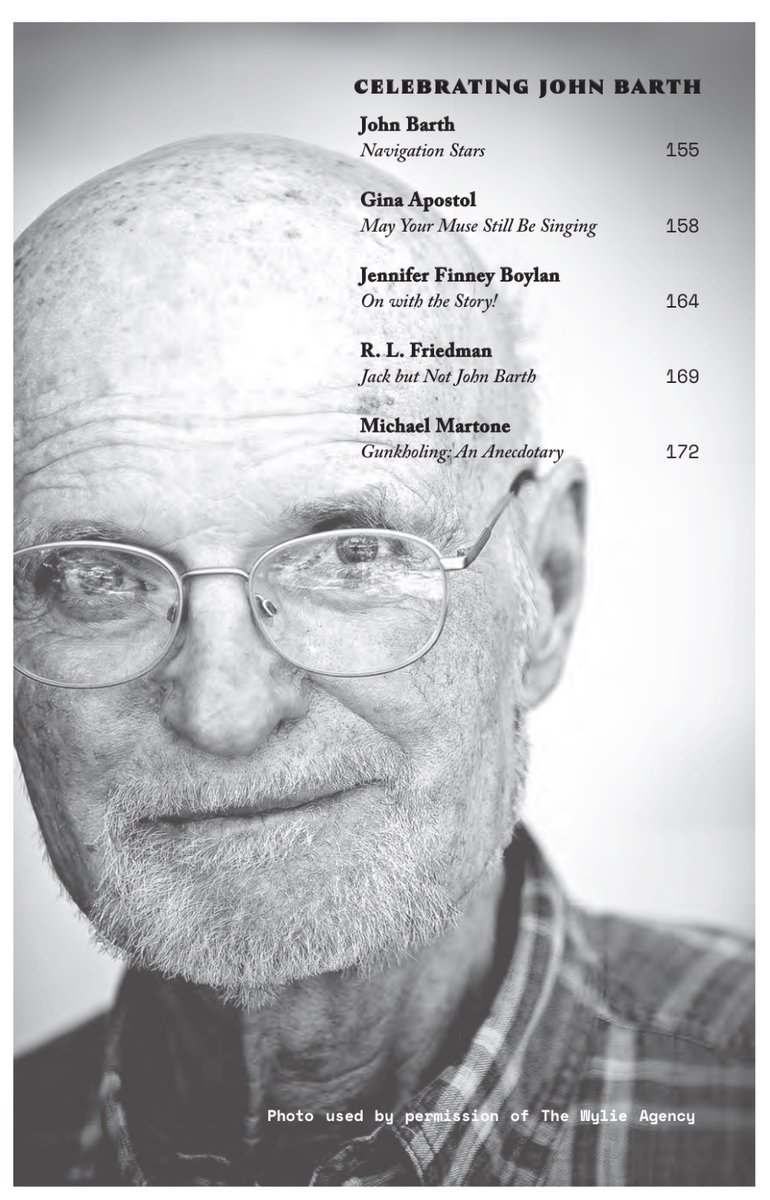 We are saddened to hear that Professor Emeritus John Barth died on April 2. We were honored to publish, with his blessing, a recent folio celebrating him and his impact: muse.jhu.edu/issue/48232
