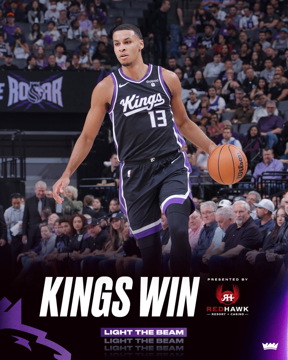 FINAL: Kings defeat the Clippers 109-95. 👑 Keegan Murray: 19 PTS, 5 REB, 1 BLK 👑 De’Aaron Fox: 20 PTS, 7 AST, 1 REB 👑 Domantas Sabonis: 22 PTS, 20 REB, 9 AST Kings Win presented by @RedHawkCasino