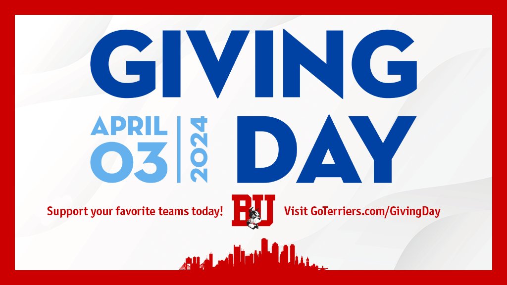 BU Giving Day 2024 is underway! Support your favorite Terrier teams at GoTerriers.com/GivingDay #ProudToBU