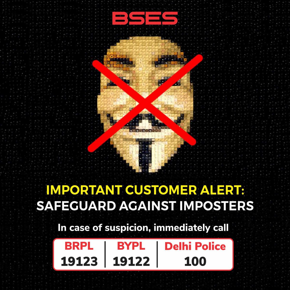 Don't get tricked by imposters pretending to be BSES employees or representatives. These scammers and conmen might use threats or lure you with false promises, but remember, BSES representatives will never collect cash payments at your doorstep. Always verify the ID cards